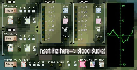 BLOOD BUCKET interface