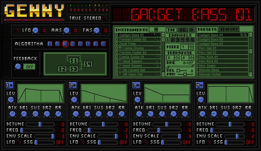 GENNY X64 interface