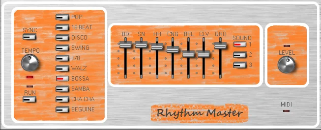RHYTHM MASTER interface