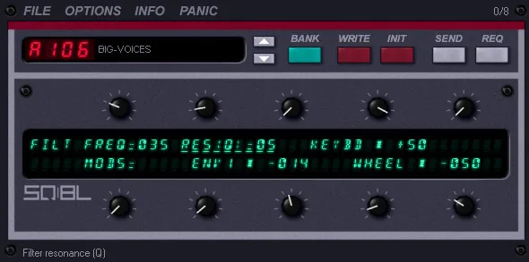 SQ8L / SQ8X interface